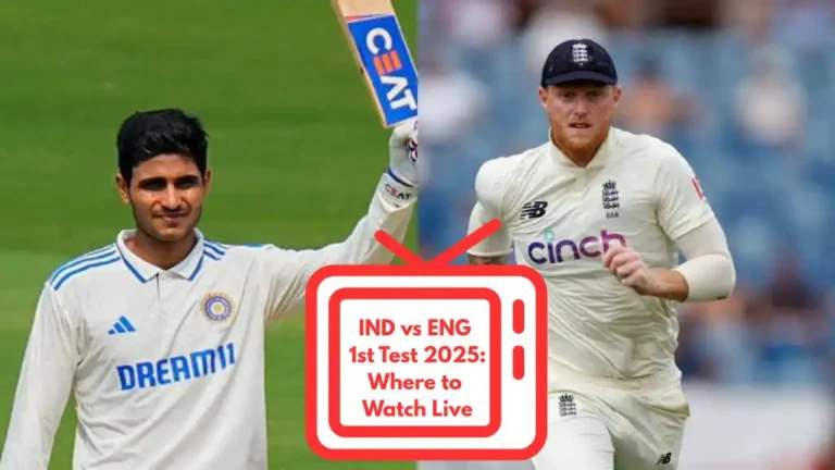 IND vs ENG 1st Test 2025 Live Stream Details
