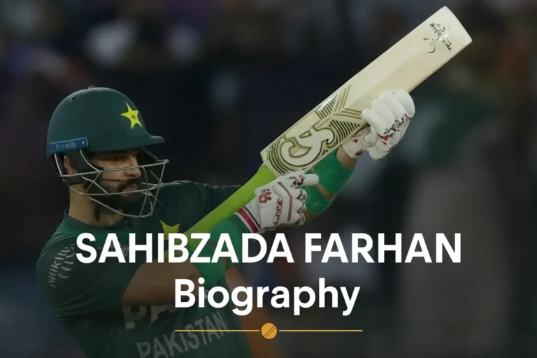 Pakistan Batter Sahibzada Farhan full biography details and career highlights