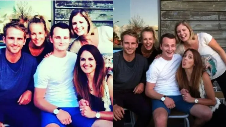 Kane Williamson with his siblings