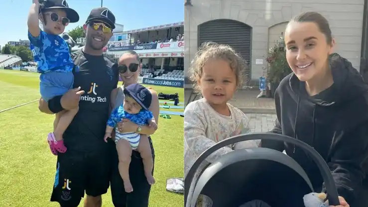 Tymal Mills' wife and children