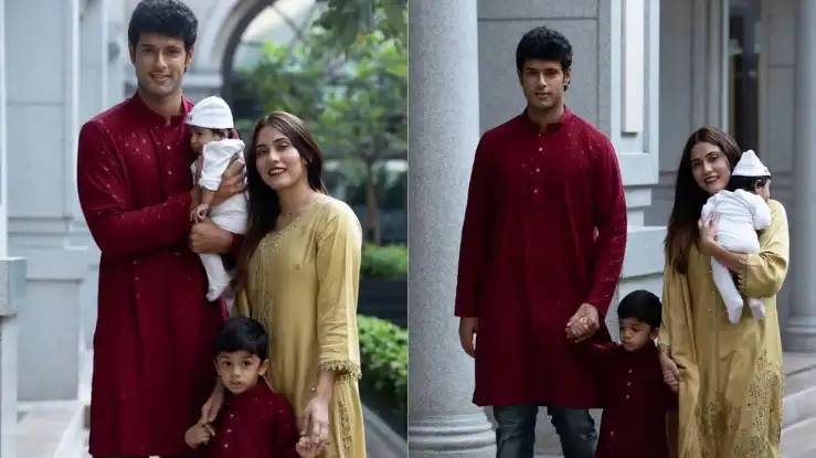 Shivam Dube's wife and children 