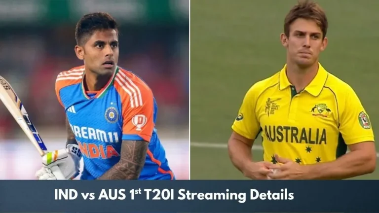 IND vs AUS Streaming 1st T20I