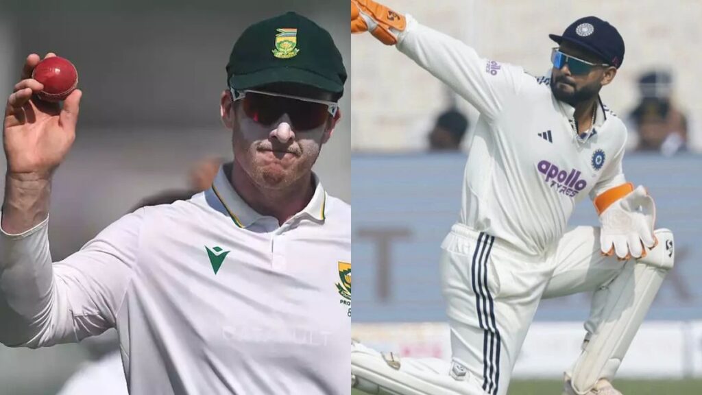 Rishabh Pant and Simon Harmer in IND vs SA 2nd test day 4