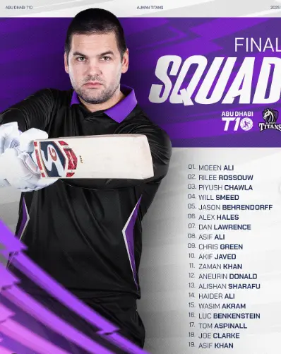 Ajman Titans Squad 2025