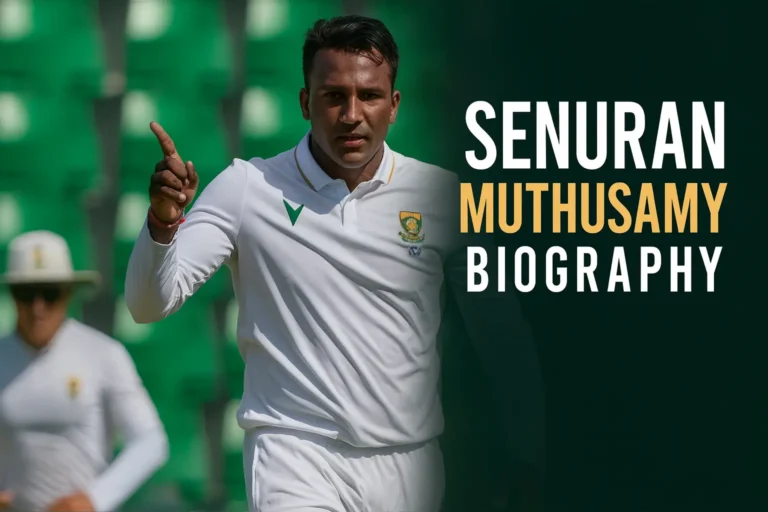 South African cricketer Senuran Muthusamy in action – full biography and career details